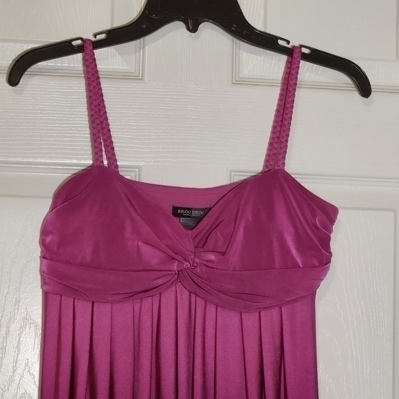 Bisou Bisou Ombré Size 10 pink to purple‎ spaghetti strap dress - Picture 2 of 7